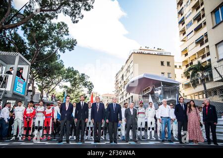 PRINCIPE ALBERTO II di Monaco, ritratto Peter Voser, CEO di ABB, TODT Jean (fra) Presidente della FIA, ritratto durante il campionato di Formula e 2019, a Monaco, dal 9 al 11 maggio - Photo Germain Hazard / DPPI Foto Stock