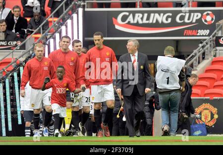 FINALE DI CARLING CUP. SPURS V MAN UTD A WEMBLEY. 1/3/2009. IMMAGINE DAVID ASHDOWN Foto Stock