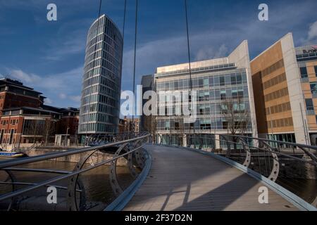 Area di Temple Quay di Bristol, Regno Unito Foto Stock