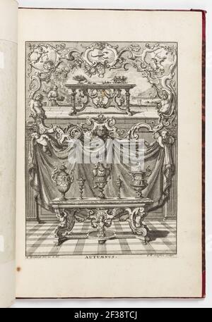 Neüe, nützlicher invenziones von Unterschiedlich, Siber-arbeit - ; Autumnus, ca. 1725 Foto Stock