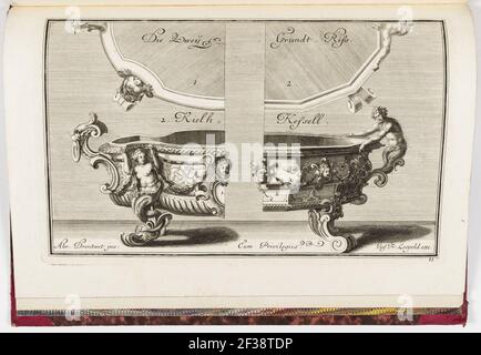 Stampa, Neüe invenziones von Unterschiedlich nützlicher Silber-arbeit - ; pl. 11, ca. 1725 Foto Stock