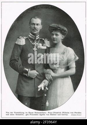 Beratung von Preußen und handel mit und verkauf von dienstleistungen, geb. Prinzessin Agathe von Ratibor und Corvey, 1910. Foto Stock