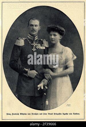 Prinz Friedrich Wilhelm von Preußen und Prinzessin Agathe von Ratibor, 1910. Foto Stock