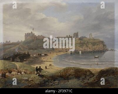 Prior's Haven, Tynemouth, 1845 di John Wilson Carmichael. Foto Stock