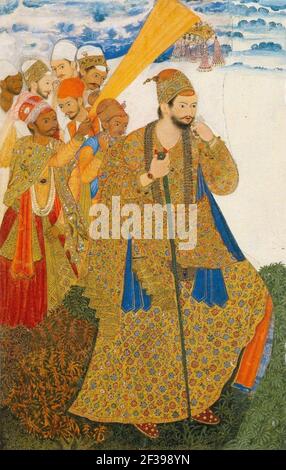 Processione del sultano Ibrahim 'Adil Shah II ca 1595 coll privato. Foto Stock