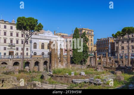 Geografia / viaggio, Italia, Lazio, Roma, Area sacra del largo Torre Argentina, tempio B e tempio A, T, diritti aggiuntivi-clearance-Info-non-disponibile Foto Stock