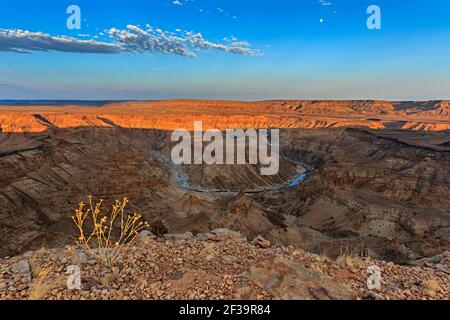 Fish River Canyon, paesaggio della Namibia. Fish River Canyon, Namibia, Africa Foto Stock