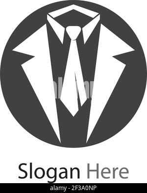 Modello di logo Tuxedo disegno di illustrazione di icone vettoriali Illustrazione Vettoriale