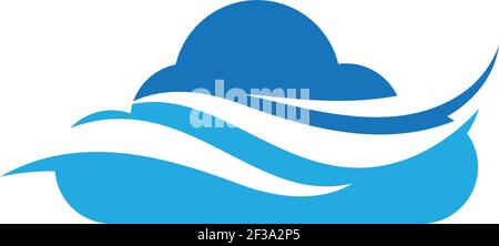 La tecnologia cloud logo vettoriale modello di vettore di design Illustrazione Vettoriale