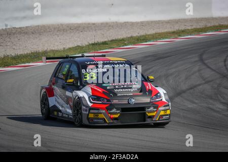 33 BENJAMIN LEUCHTER (GERMANIA), SLR VOLKSWAGEN, VOLKSWAGEN GOLF GTI TCR, in occasione dei 2019 FIA WTCR World Touring Car Tests a Barcelone, Spagna, dal 27 al 29 marzo - Foto Alexandre Guillaumot / DPPI Foto Stock