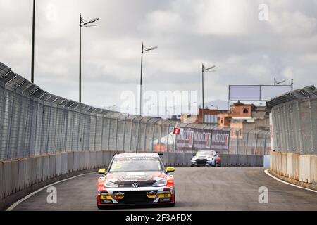 25 MEHDI BENNANI, (MAROCCO), SLR VW MOTORSPORT, VOLKSWAGEN GOLF GTI TCR, azione durante la FIA WTCR World Touring Car Race del Marocco 2019 a Marrakech, dal 5 al 7 aprile - Foto Frederic le Floc'h / DPPI Foto Stock