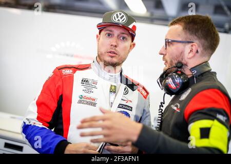 HUFF ROB, (REGNO UNITO), SLR VW MOTORSPORT, VOLKSWAGEN GOLF GTI TCR, ritratto durante la Coppa mondiale di auto FIA WTCR 2019, gara d'Ungheria a hungaroring, Budapest dal 26 al 28 aprile - Foto Florent Gooden / DPPI Foto Stock