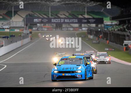 100 MULLER Yvan, (fra), Cyan Racing Lynk & Co, Lynk & Co 03 TCR, azione durante la Coppa mondiale di auto FIA WTCR 2019 della Malesia, a Sepang dal 13 al 15 dicembre - Foto Gregory Lenenmand / DPPI Foto Stock