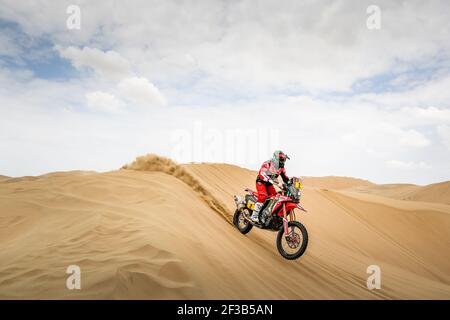 02 GONCALVES Paulo (por), Honda, Monster Energy Honda Team 2019, Motul, Moto, azione durante la Dakar 2019, fase 1 Lima a Pisco, perù, il 7 gennaio - Foto Antonin Vincent / DPPI Foto Stock