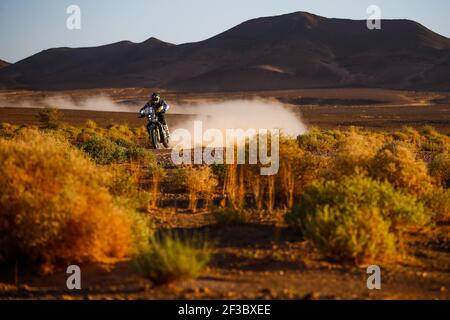 02 QUINTANILLA Pablo (chl), Red Bull KTM Factory Racing, KTM 450 Rally Factory, azione durante la quarta tappa del Rallye du Maroc 2019 da Erfoud a Erfoud l'8 ottobre - Foto Julien Delfosse / DPPI Foto Stock