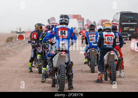 84 Hongyi Zhao (chn), KTM, Wu pu da Hai Dao Dakar Rally Team, Moto, Bike, azione durante la fase 4 della Dakar 2020 tra Neom e al Ula, 676 km - SS 453 km, in Arabia Saudita, l'8 gennaio 2020 - Foto Frédéric le Floc'h / DPPI Foto Stock