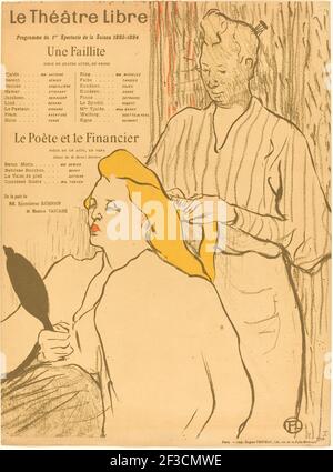 The Hairdresser - programma per il Teatro-Libre (le coiffeur - programma del n° e n° xe9; atre-Libre), 1893. Foto Stock