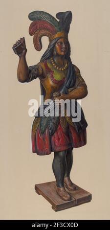 Cigar Store indiano, 1935/1942. Foto Stock