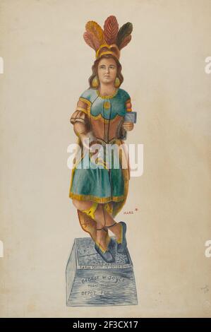 Cigar Store indiano, 1935/1942. Foto Stock