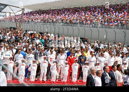 Cerimonia di partenza della griglia e inno nazionale durante il Campionato del mondo di Formula uno 2018, Gran Premio di Francia dal 22 al 24 giugno a le Castellet - Foto Florent Gooden / DPPI Foto Stock