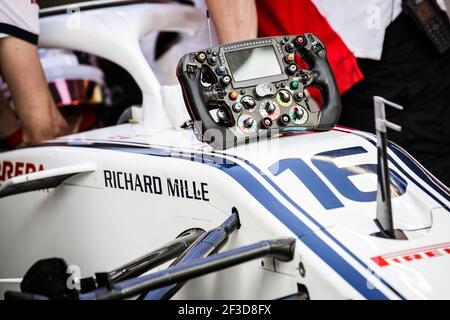 Volante volant, Alfa Romeo Sauber C37, dettaglio meccanico durante il Campionato del mondo di Formula uno 2018, Gran Premio d'Austria dal 28 giugno al 1 luglio , a Spielberg, Austria - Foto Antonin Vincent / DPPI Foto Stock