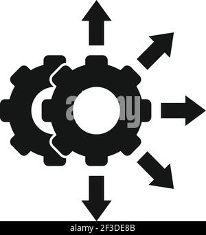 Icona di ristrutturazione del progetto, stile semplice Illustrazione Vettoriale