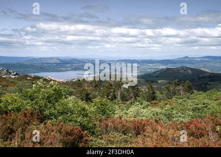 Landsacape a Muiños, Serra do Xurés-Baixa Limia parco naturale, Galizia, Spagna Foto Stock