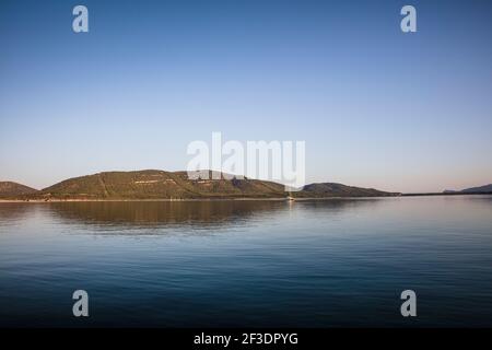 Il Porto Conte Marina sorge in una riserva naturale, nella zona di Porto Fertilia Alghero, in Sardegna, all'interno di un Parco Nazionale Foto Stock