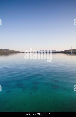 Il Porto Conte Marina sorge in una riserva naturale, nella zona di Porto Fertilia Alghero, in Sardegna, all'interno di un Parco Nazionale Foto Stock