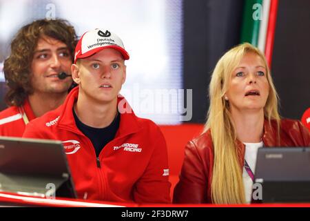 SCHUMACHER Mick, figlio di Michael, visto nel garage della Scuderia Ferrari, durante il campionato del mondo di Formula 1 FIA 2018, Gran Premio d'Italia, a Monza dal 30 agosto al 2 settembre - Foto Florent Gooden/DPPI Foto Stock