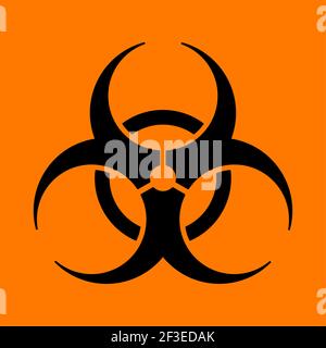 Icona rischio biologico o rischio biologico. Immagine vettoriale. Illustrazione Vettoriale