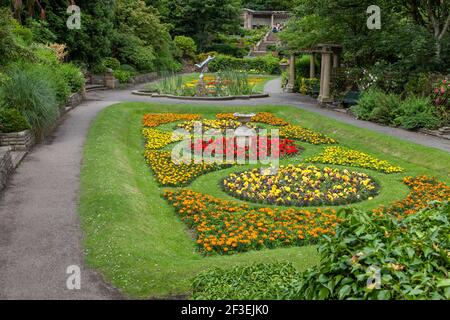 Il Giardino Italiano a South Cliff Park, Scarborough, North Yorkshire Foto Stock