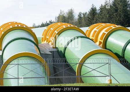 Pumped Storage Power Station Zarnowiec a Kartoszyno, Polonia. 22 Settembre 2020 © Wojciech Strozyk / Alamy Stock Foto Foto Stock