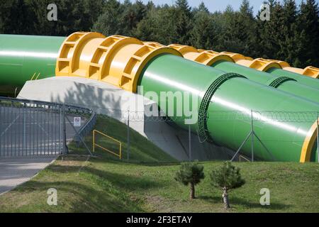 Pumped Storage Power Station Zarnowiec a Kartoszyno, Polonia. 22 Settembre 2020 © Wojciech Strozyk / Alamy Stock Foto Foto Stock