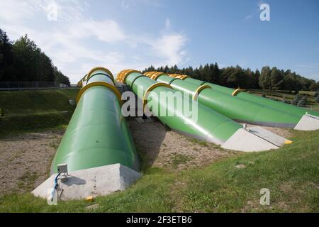 Pumped Storage Power Station Zarnowiec a Kartoszyno, Polonia. 22 Settembre 2020 © Wojciech Strozyk / Alamy Stock Foto Foto Stock