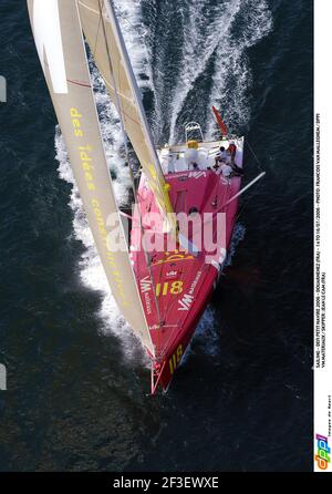 VELA - DEFI PETIT NAVIRE 2006 - DOUARNENEZ (FRA) - DAL 14 AL 16/07/2006 - FOTO : FRANCOIS VAN MALLEGHEM / DPPI VM MATERIAUX / SKIPPER : JEAN LE CAM (FRA) Foto Stock