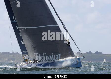 VELA - VOLVO OCEAN RACE 2011-2012 - PARTENZA TAPPA 9 - LORIENT (FRA) => GALWAY (IRL) - 01/07/2012 - FOTO : FRANCOIS VAN MALLEGHEM / DPPI - TELEFONICA Foto Stock