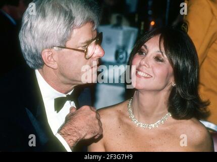 Phil Donahue Marlo Thomas 1985 Foto di John Barrett/PHOTOlink / MediaPunch Foto Stock