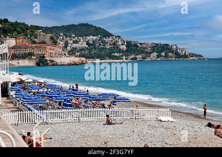 Paesaggio marino, Nizza, Costa Azzurra, Francia Foto Stock