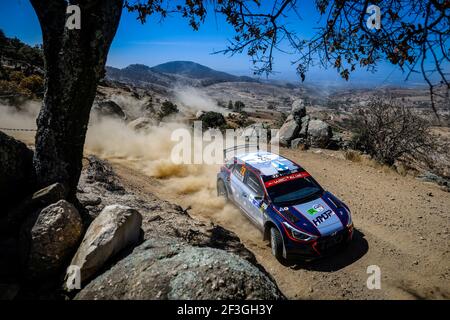 32 HUTTUNEN Jari (fin), LINNAKETO Antti (fin), HYUNDAI i20 azione durante il WRC World Rally Car Championship 2018, Guanajuato Messico rally dall'8 al 11 marzo a Leon - Photo Francois Flamand / DPPI Foto Stock