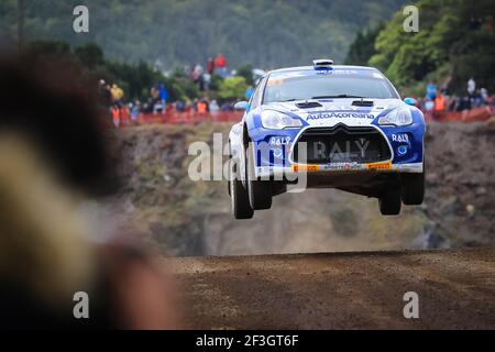 31 SOUSA Bernardo (prt), CARDOSO Walter (prt), RALY AUTOAÇOREANA RACING, CITROEN DS3 R5, azione durante il Campionato europeo Rally 2018 ERC Azzorre rally, dal 22 al 24 marzo, a Ponta Delgada Portugal - Photo Jorge Cunha / DPPI Foto Stock