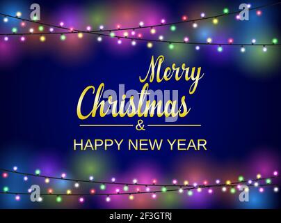 Merry Christmas greeting card Illustrazione Vettoriale