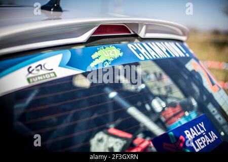 SESKS Martins, (LVA), ADAC Opel Rallye Junior Team, Opel Adam R2, Ritratto durante il Campionato europeo Rally 2018 ERC Liepaja, dal 12 al 14 ottobre, a Liepaja, Lettonie - Foto Gregory Lenenmand / DPPI Foto Stock