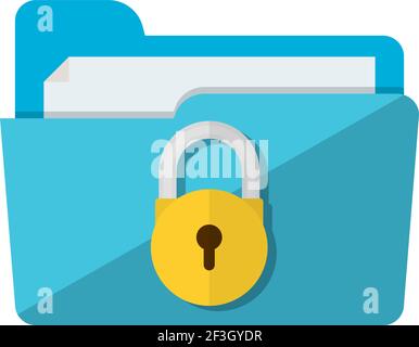 icona di blocco della cartella Illustrazione Vettoriale