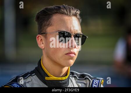 SESKS Martins, (LVA), ADAC Opel Rallye Junior Team, Opel Adam R2, Ritratto durante il Campionato europeo Rally 2018 ERC Liepaja, dal 12 al 14 ottobre, a Liepaja, Lettonie - Foto Alexandre Guillaumot / DPPI Foto Stock