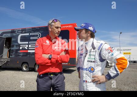 CLEMENT Didier, Coordinateur Essais Courses - Citroën Ritratto Corse BONATO Yoann (fra), ritratto CITROEN C3 durante il WRC World Rally Car Championship 2018, Tour de Corse rally dal 5 all'8 aprile ad Ajaccio, Francia - Foto DPPI Foto Stock