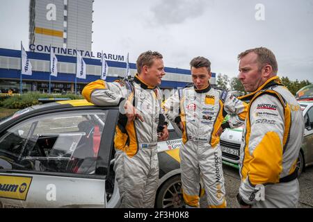 Kristensson Tom, SWE, ADAC Opel Rallye Junior Team, Opel Adam R2, Ritratto, Sesks Martins, LVA, ADAC Opel Rallye Junior Team, Opel Adam R2, Ritratto durante il Campionato europeo Rally 2018 ERC Barum rally, dal 24 al 26 agosto, a Zlin, Repubblica Ceca - Foto Alexandre Guillaumot / DPPI Foto Stock