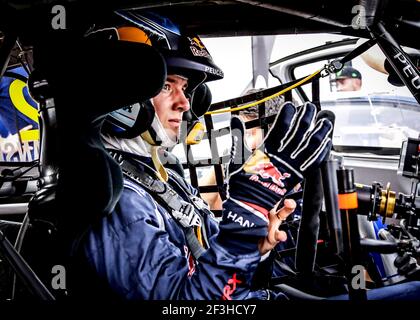 HANSEN Timmy (SWE) Team Peugeot totale Peugeot 208, ritratto, durante il 2018 FIA World RX of USA dal 29 al 30 settembre ad Austin - Photo Paulo Maria / DPPI Foto Stock