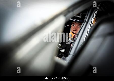 HANSEN Timmy (SWE) Team Peugeot totale Peugeot 208, ritratto, durante il 2018 FIA World RX of USA dal 29 al 30 settembre ad Austin - Photo Paulo Maria / DPPI Foto Stock