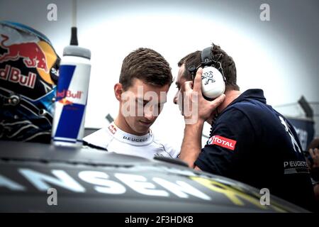 HANSEN Timmy (SWE) Team Peugeot totale Peugeot 208, ritratto, durante il 2018 FIA World RX of USA dal 29 al 30 settembre ad Austin - Photo Paulo Maria / DPPI Foto Stock